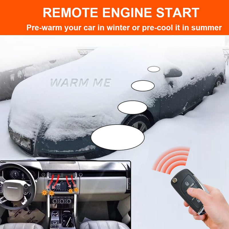Car Alarm System with Remote Start and Smart Push Start Button 2.with siren