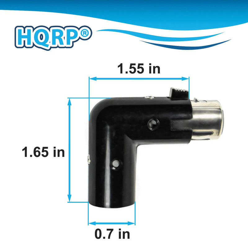 HQRP 4-Pack 3-Pin XLR Angle Adapter Dual Male & Female with 4 Adjustable Angle Positions Right Left and 90 Degree, Compatible with Mixers That Interfere with Other Applications, 3-Pin Connector