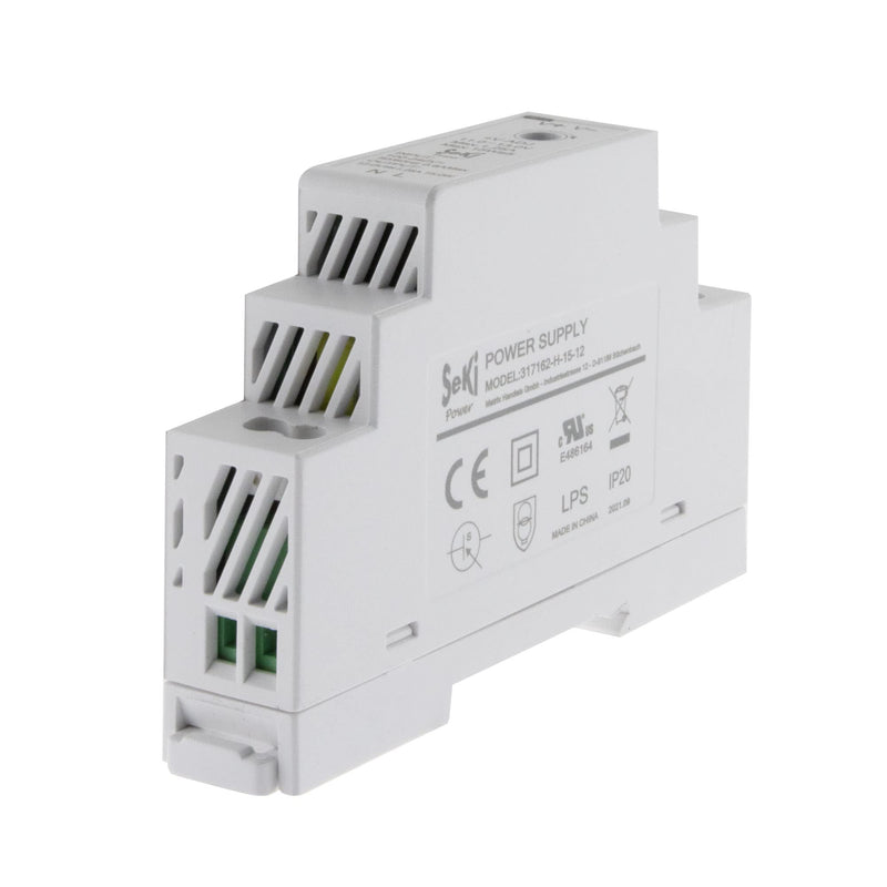 SeKi DIN Rail Power Supply H-15-12 - 12V - 1.25A - 15W DIN Rail - DIN Rail Power Supply 15 watts (1.25 A) Single