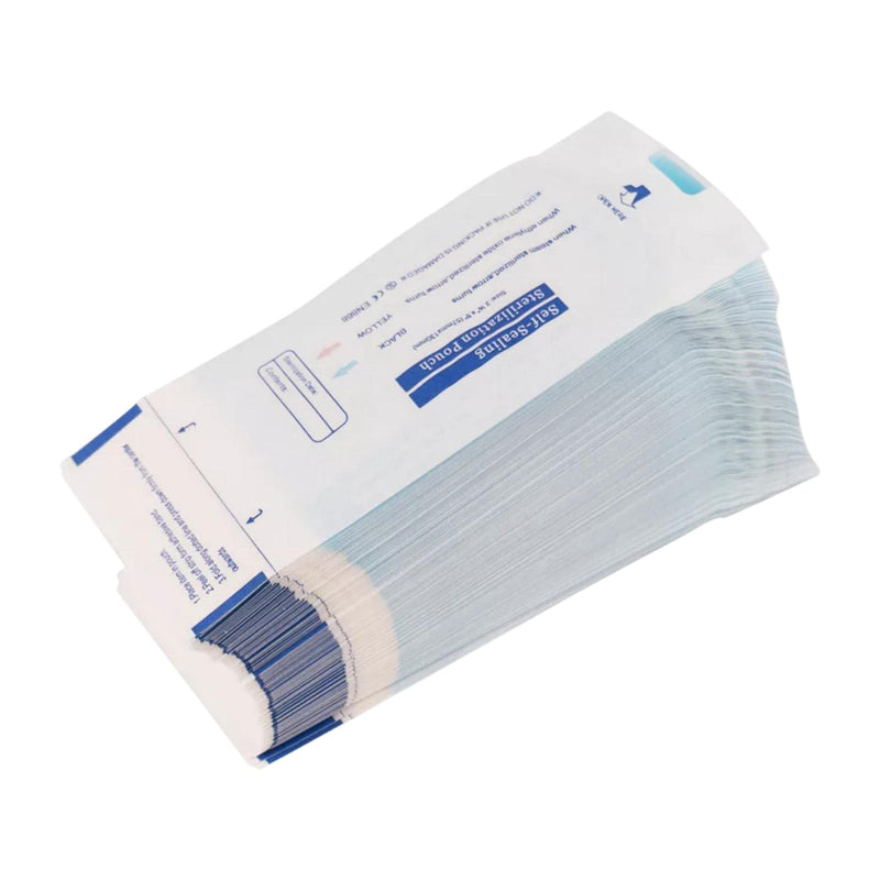 Self Adhesive Sterilization Bags, 200 Pieces Self Sealing Sterilization Bags for Dental Tools, Tattoos or Manicures (90x260mm) 90*260mm