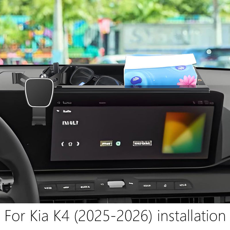 Car Phone Holder Center Console Organizer for Kia K4 2025 2026 Auto Accessories Navigation Bracket Interior Decoration Screen Dash Board Mobile Cell Phone Mount case