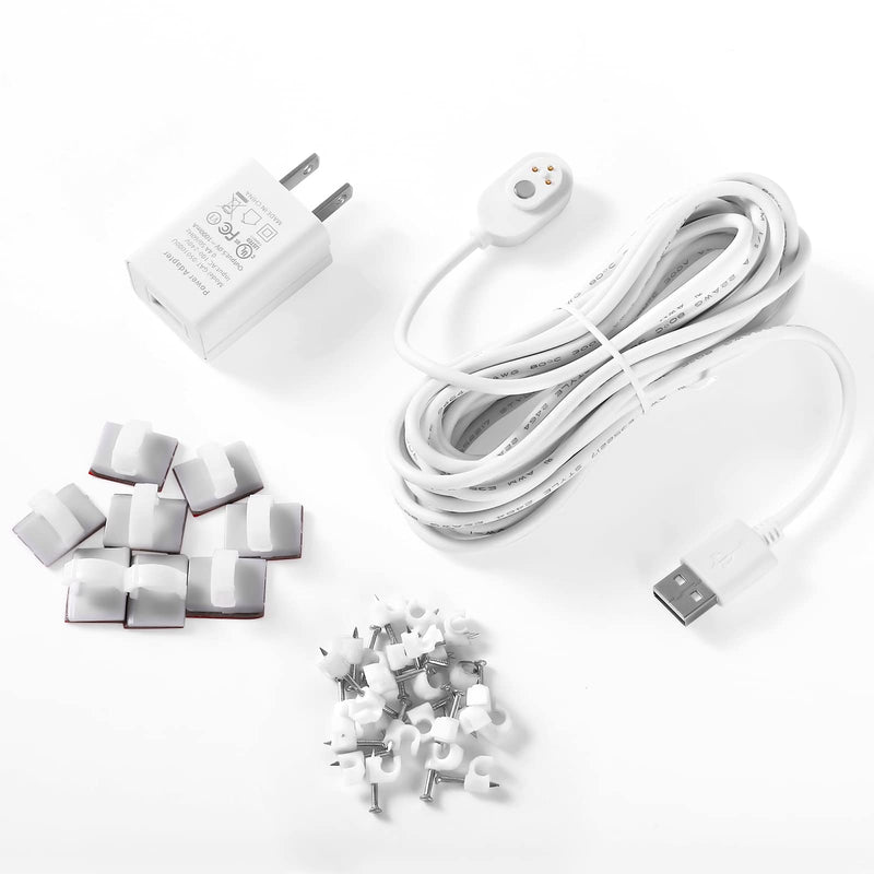 [AUSTRALIA] - Arlo Camera Charger outdoor&Indoor, Power for Arlo Pro 3, Arlo Pro 4, Arlo Ultra, Arlo Ultra 2,Pro 5S 2K,16ft Long Charging Cable white 