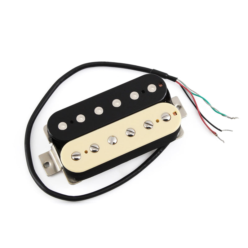 FLEOR Alnico 5 Guitar Pickup Double Coil Humbucker Pickups Neck and Bridge Set-Zebra Neck+ (8~9K)Bridge Pickup Zebra