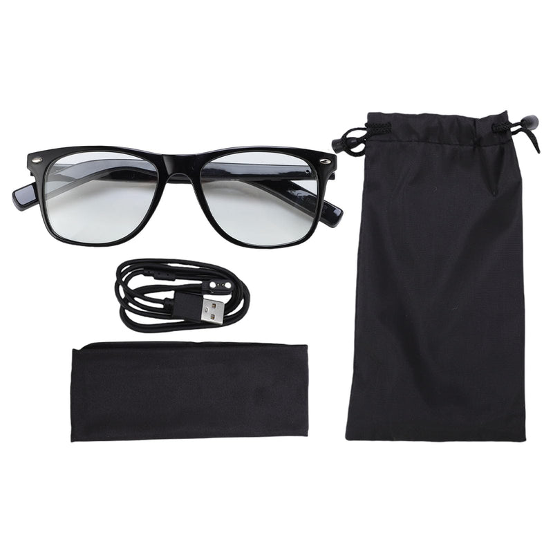 Fockety AI Smart Glasses for Men Women, Real Time Translation Glasses with Bluetooth for 100+ Languages, Bluetooth Glasses with Built in Mic & Speaker for Travel, Business (#2) Black Frame