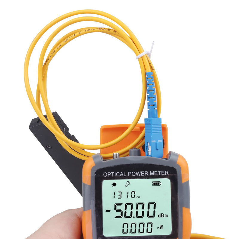 [AUSTRALIA] - Fiber Optic Tester Portable Fiber Light Power Meter -50~26dBm, SC/FC/ST Universal Interface Built-in 10Km Fault Detector with FC to LC Adapter 1PC M50 & 10Km 1PC 