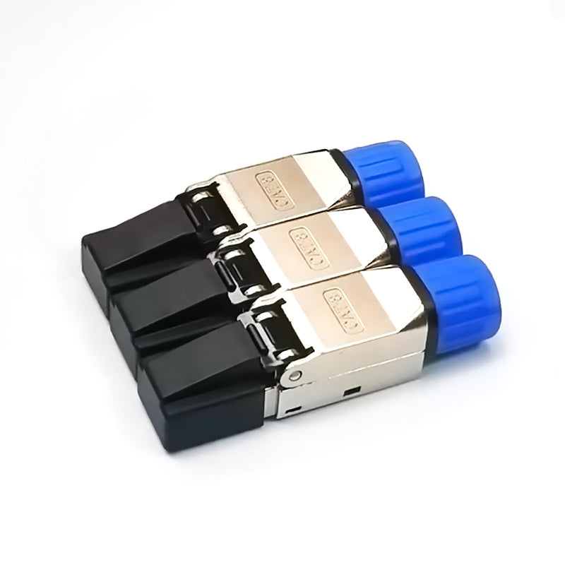 Cat8 Toolless Shielded RJ45 Connectors 6-Pack | Zinc Alloy Reusable Ethernet Plugs, 40Gbps 2000MHz PoE+, Fits 22–24 AWG Cat8 Cat7 Cat6a LAN Cables connector 6-pack