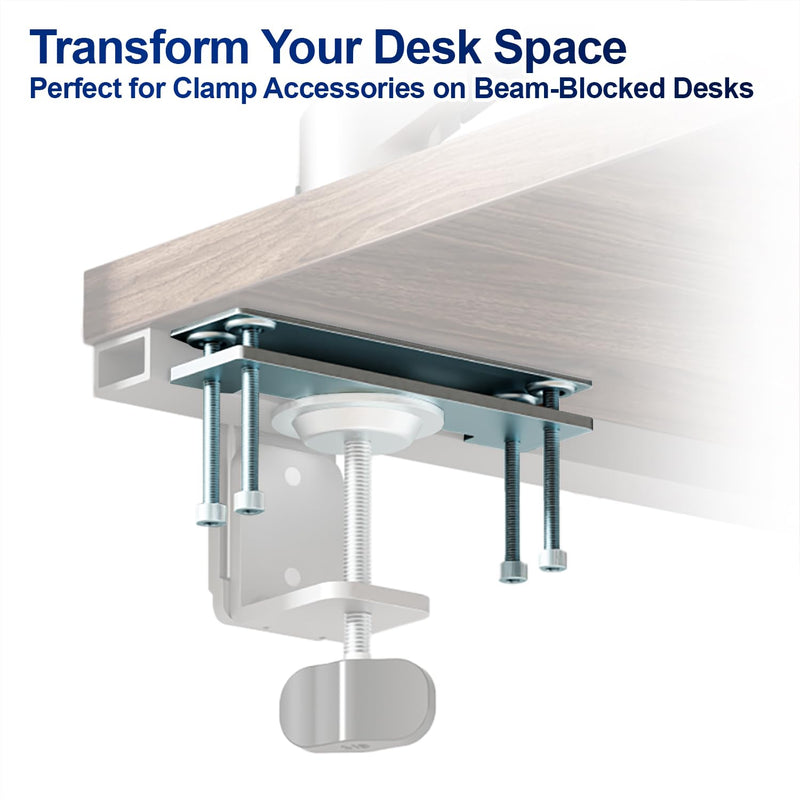 Pugala Computer Under Desk Clamp Mount, Under Table Metal Desk Accessories, Suitable for Different Tables, Adjustable