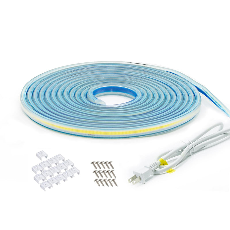 [AUSTRALIA] - 2 Meter Bright LED Strip Lights AC 110V with US Plug 6.56 Foot IP67 Waterproof COB LED Rope Lights for Kitchen Under Cabinet Lighting 6000K Cold White (Cold White, 6.56ft) Cold White 6000K 