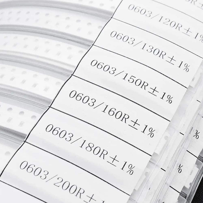 Fasizi 1% 0603 SMD Resistor Assorted Folders (0ohm - 10m Ohm) 170 Value x 50pcs = 8500pcs Sample Book