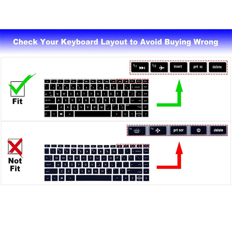 Keyboard Cover for HP Pavilion x360 14 & HP Laptop 14 14-dk 14m-dh 14-dq 14-fq 14-cd/ce/cf 14t-dh200 14-dq2053cl 14-dk0002dx 14m-dh1003dx 14t-dq300 14z-fq000 14m-cd0003dx 14-fq0032ms 14-cf2033wm GradualPink
