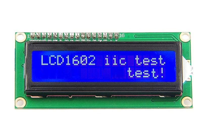 NOYITO 1602 16x2 LCD Module Shield Blue Backlight with IIC I2C Driver Serial Interface for UNO R3 MEGA2560 (Pack of 2) (1602 IIC Screen Blue) 1602 IIC Screen Blue