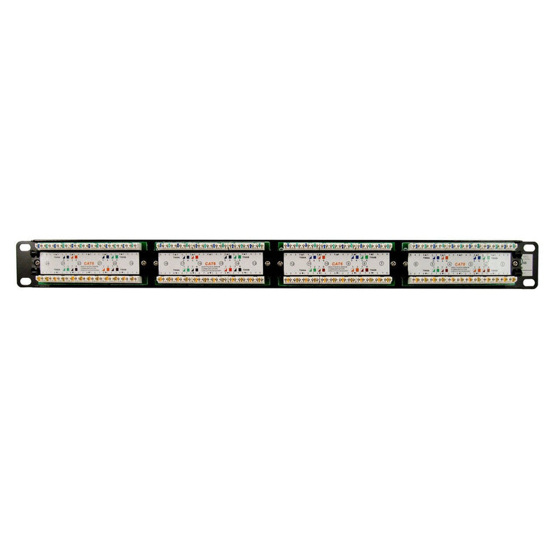 Vertical Cable Cat6 24 Port 19" Horizontal Rackmount 1U Patch Panel