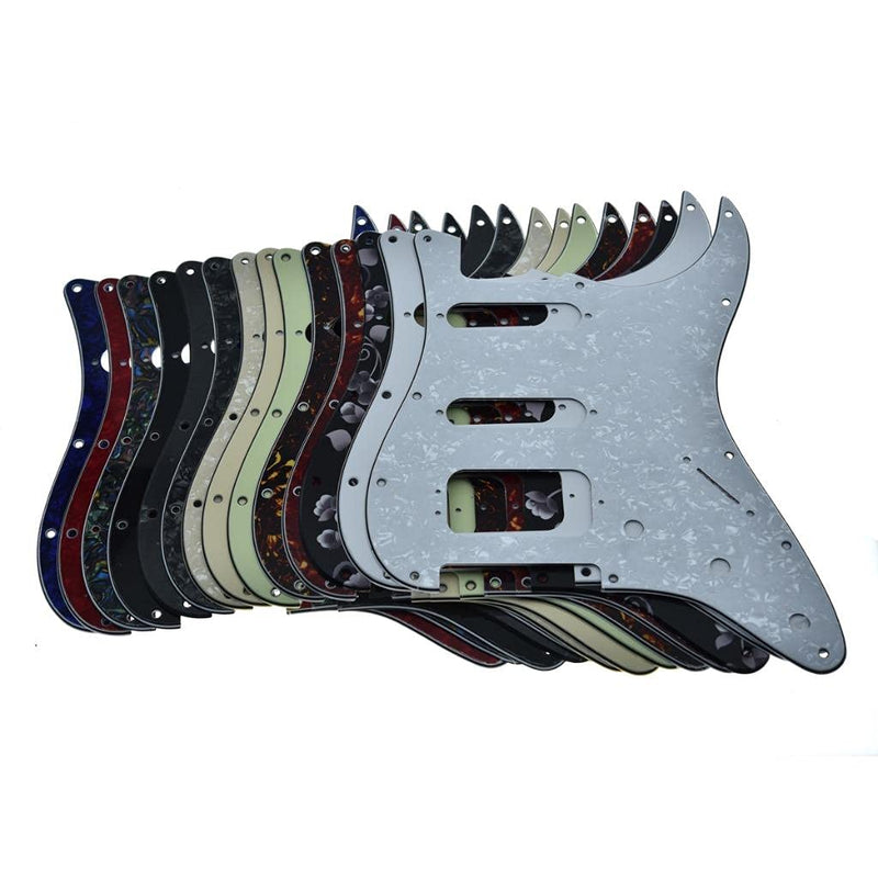 [AUSTRALIA] - Dopro 11-Hole Strat HSS Guitar Pickguard 3-Screw Humbucking Pickup Mount Fits American Fender Stratocaster Vintage Tortoise 
