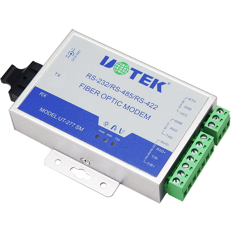 UTEK UT-277SM-ST RS-232/422/485 to Optical Fiber Media Converters