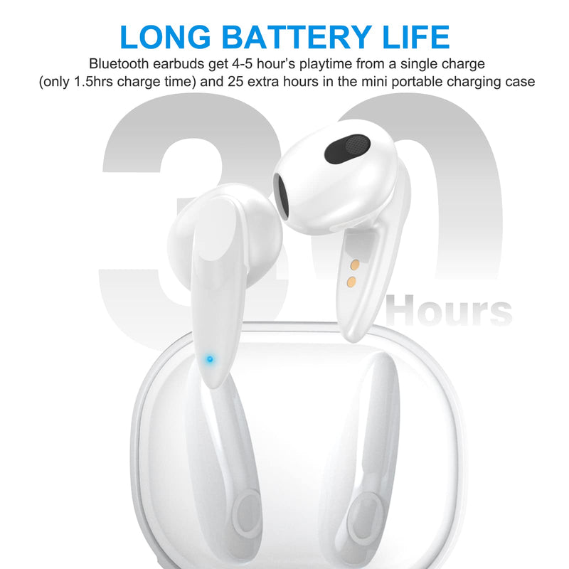 Heavy Duty Shockproof Cases for iPhone 5 5S SE 2016 and Bluetooth 5.1 Wireless Headphones for Android iPhone White