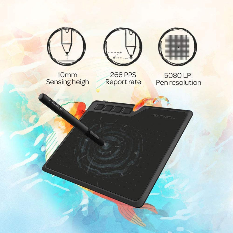 GAOMON S620 Pen Tablet & AP32 Pen- Graphics Drawing Tablet for Digital Drawing/ 2D 3D Animation/Annotating Signing/Online Tutoring