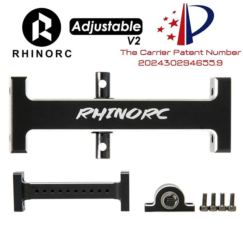 [AUSTRALIA] - RhinoRC Hanger Beam,RC Holder Bridge,Metal Extend Driveshaft Axle for 1/10 Axial SCX10 Crawler Trucks Bridge Device Upgrade Parts(Adjustable V2) Adjustable V2 Kit 