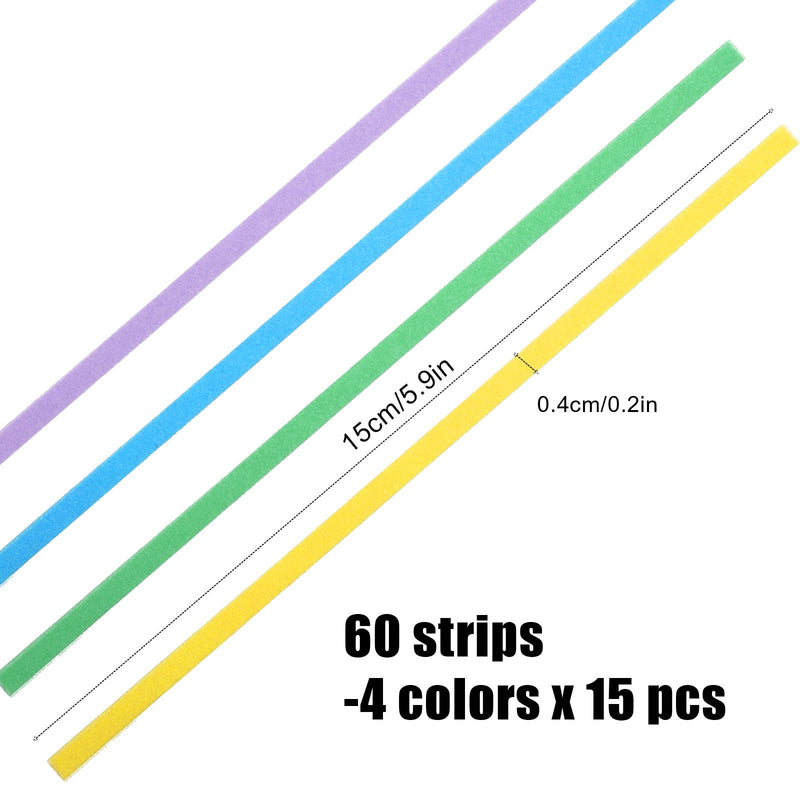 60 Pcs Dental Polishing Strips Teeth Sanding Grinding Tool Universal Dental Abrasive Strips Teeth Polishing Finishing 4mm x 150mm Finishing Tooth File for Oral Care Cleaning Gloss Contouring 60
