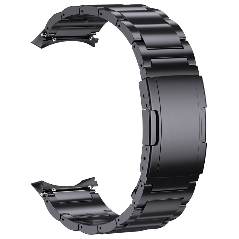 Titanium Band Compatible with Samsung Galaxy Watch 7 40mm 44mm/Galaxy Watch 6 Classic 43mm 47mm/Galaxy Watch 5 Pro 45mm/Galaxy Watch 4 Classic 46mm, No Gaps 20mm Business Titanium Watch Band 5.9 - 8.26 Black