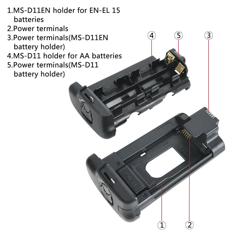 DSTE MB-D11 Vertical Battery Grip Compatible with D7000 DSLR Digital Camera as EN-EL15