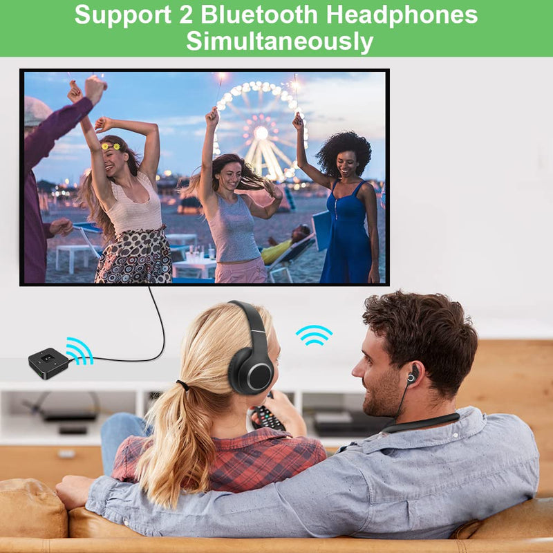 [AUSTRALIA] - Golvery Bluetooth 5.0 Transmitter Receiver for TV Airplane, 2 in 1 Bluetooth Adapter for PC/DVD/MP3/Home Stereo/Speaker/Gym, Optical/RCA/AUX Connection, 25 Hours Playtime, Dual Link, Volume Control Brown 