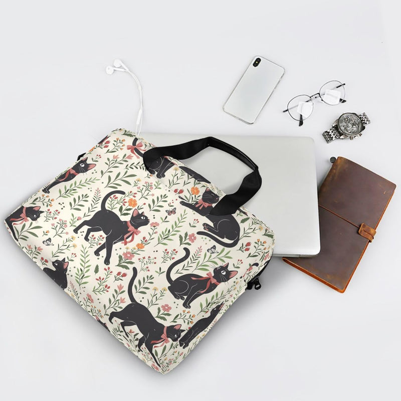 Cute Cat Laptop Case 15.6 in Computer Bag | Waterproof Laptop Briefcase Laptop Bag for Women & Men Cute Cat