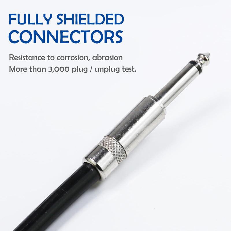 20 Feet Pack of 1 Speakon to 1/4" Cable - 1pc 20 Ft. Speak-On Male to 6.35mm TS Male Wire for Speaker, Loudspeaker, Audio Amplifier, Mixer - Heavy Duty Shielded Core with Twist Lock 20ft. - 1 Pack