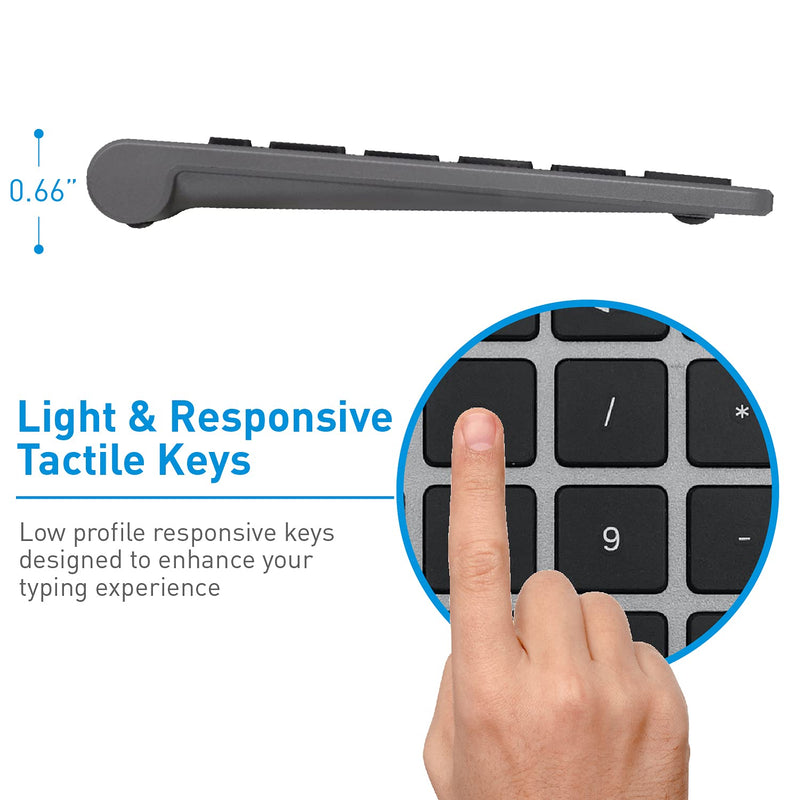 Macally Bluetooth Number Pad for Laptop - Wireless Numeric Keypad - 35-Key Numeric Keypad for Data Entry, Numpad Compatible with MacBook, iPad, iPhone, iOS, Laptop, Windows, Android