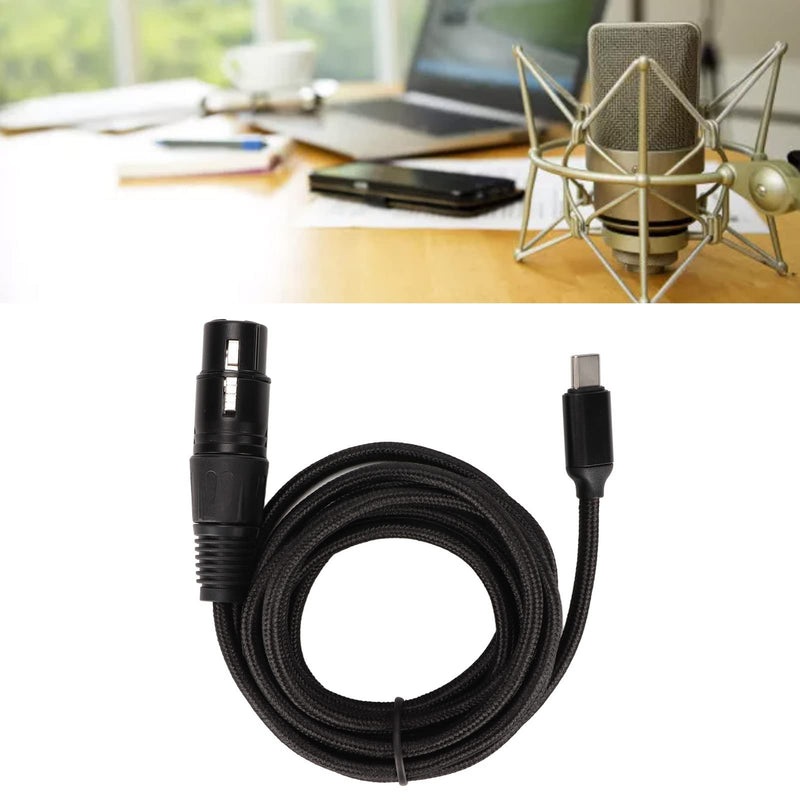 PUSOKEI USB C to XLR Female Cable, HiFi USB C Microphone Cable, Microphone Recording Line Built in D/A Conversion Chip for OS X, Plug and Play()