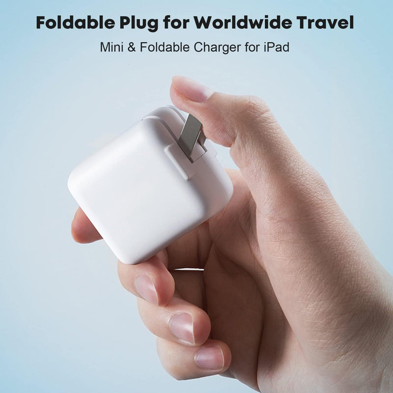 [AUSTRALIA] - iPad iPhone Charger Fast Charging [ Apple Certified ] 2Set 6FT USB to Lightning Cable iPad Cord with 12W Foldable Block iPhone Charging Travel Wall Plug Compatible with iPad, iPad Pro, iPad Air,iPhone 