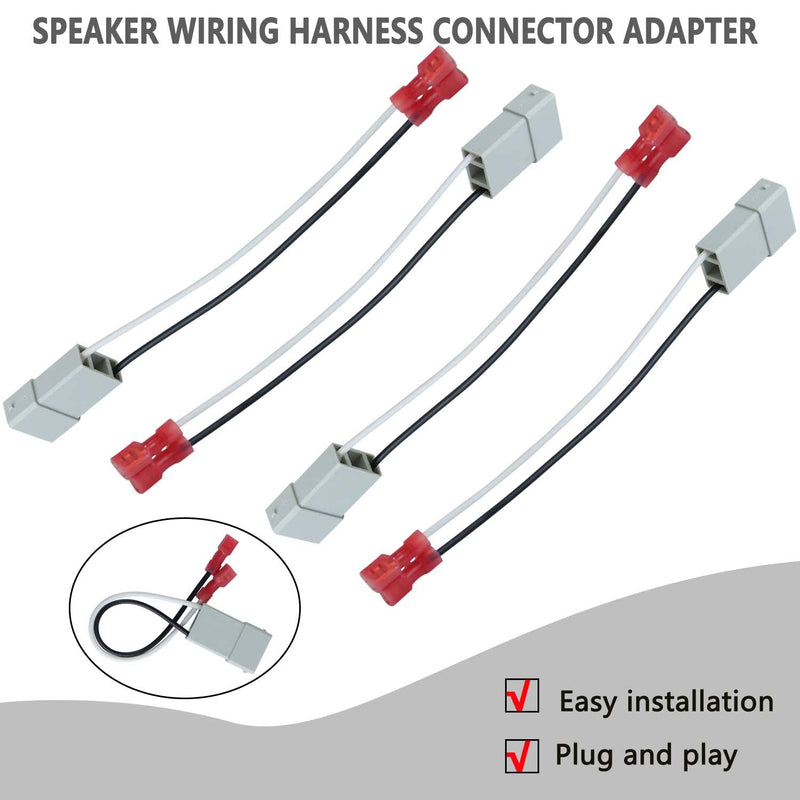 4 Pack Speaker Harness Replacement for Honda Accord Civic CRV Acura CL TL RL Integra Models Front Rear Door Speaker Wiring Harness Adapter 72-7800 - Door Speaker Replacement