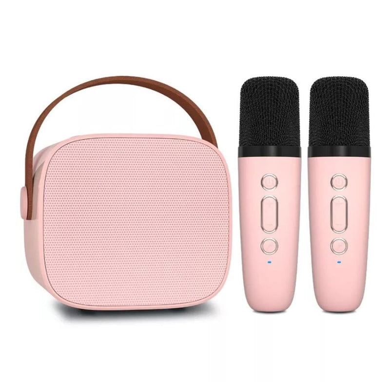 Wireless Microphone Speaker, Bluetooth Small Speaker, Suitable for Home and Outdoor, Pink
