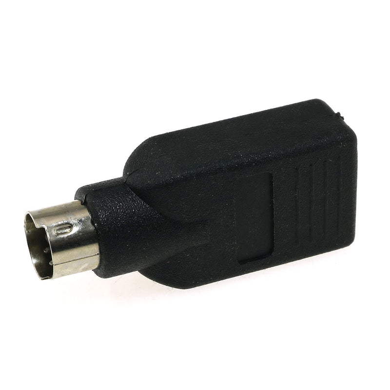 DGZZI USB to PS2 Adapter 2PCS Black USB Female to PS/2 Male Converter Adapter for Mouse and Keyboard