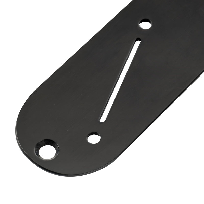 Musiclily Pro 32mm Steel Tele Control Plate with Narrow Pots Hole Spacing and Angled Switch Slot for Telecaster Electric Guitar, Black