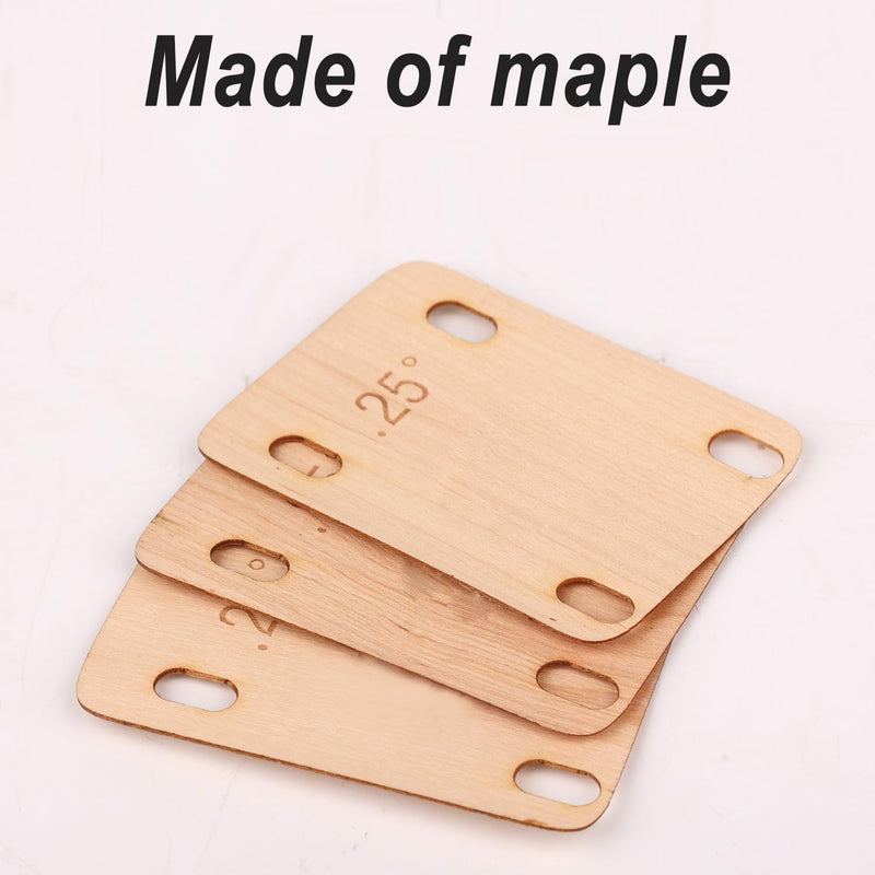 [AUSTRALIA] - 3pcs 25° Guitar Neck Shims, Solid Maple Wood Guitar Neck Shim Protection 25 Degree Guitar Neck Plate Tool for Guitar Bass Repairing 