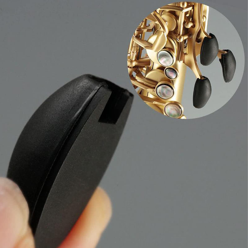 3Pcs Saxophone Rubber Thumb Rest, Black Silicone Thumb Rest Palm Key Risers Finger Protector, for Alto Tenor Soprano Sax Key Pad Accessories