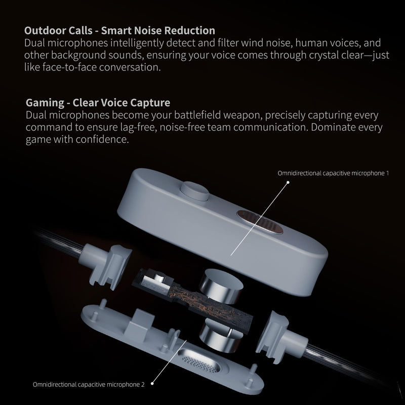 KZ Duonic in Ear Monitor, HiFi IEM Earbuds | 1DD+Triple-Magnet Planar Driver, 4 Tuning Switches with 12 Timbre, Bass Studio Headphones for Audiophiles, 3.5mm with Mic 3.5mm Jack with MIC