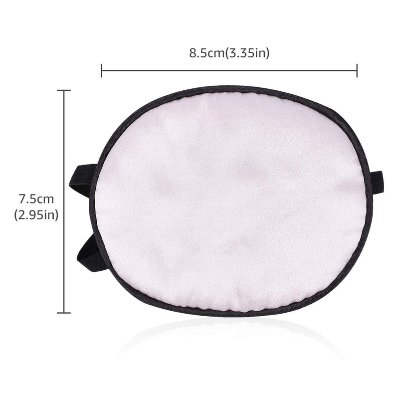 eZAKKA Eye Patches for Adults Kids Left Right Eye, 2PCS Silk Eye Patch for Lazy Eye After Surgery Amblyopia, Black and Pink 1 Count (Pack of 2) Black+Pink