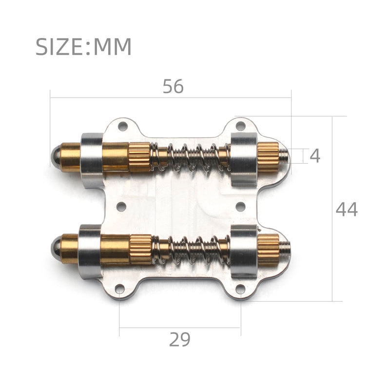 [AUSTRALIA] - MAXCHEER Electric Guitar Brass Tremolo Bridge Brass Arming Adjuster for FR Tremsetter Set Guitar Tremolo Stabilizer Stopper Guitar Parts with Screws&Wrench(Dual) Dual 