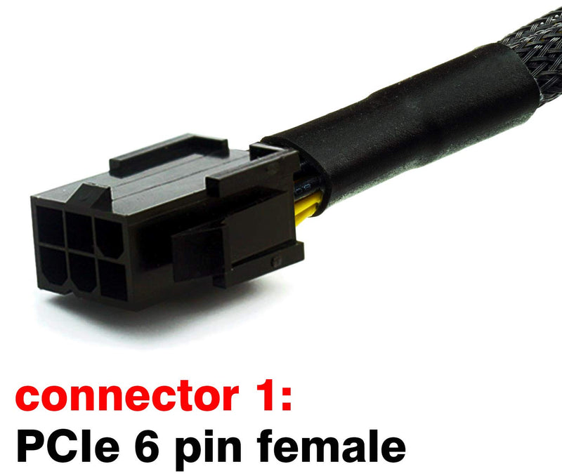PCI-e 6 Pin to Dual PCIe 8(6+2) Pin Graphics Card PCI Express Power Adapter GPU VGA Y-Splitter Extension Cable Mining Video Card Sleeved Power Splitter 9 inches 18 AWG 6 Pack + Bonus TeamProfitcom
