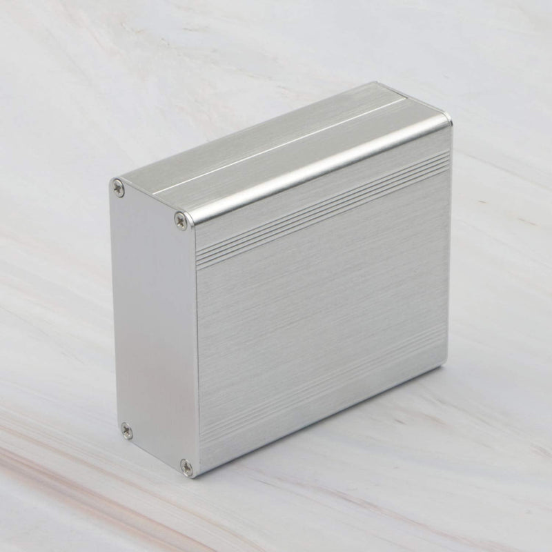 Unxuey Aluminum Case Silver Tone Project Box DIY Electronic Instruments Power Supply 100 x 88 x 38mm (L x W x H)