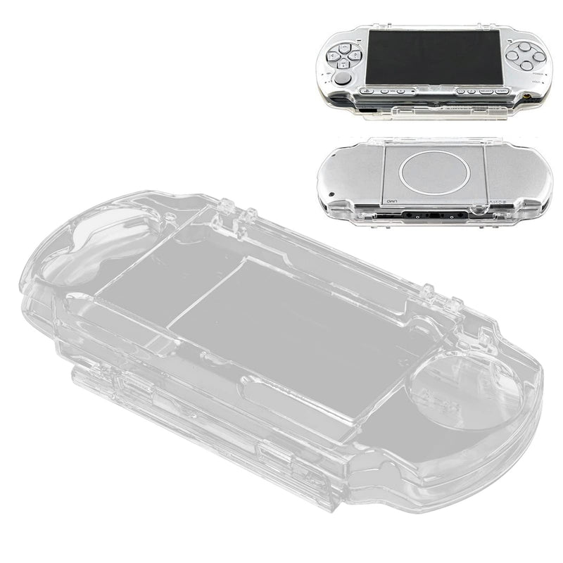 Protective Shell, for PSP 2000 3000 Game Console, Transparent Crystal Protective Cover Shell Skin, Full Housing Case with Movie Bracket, Shock/Scratch Resistant