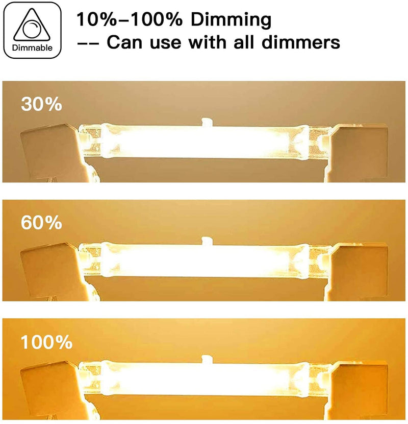 Jaenmsa R7S Halogen Light Bulb 118 mm 300 W 230 V, Pack of 5 Halogen Rod R7S 118 mm, Halogen Bulb R7s Dimmable Halogen Lamp for Construction Spotlights, Work Landscape Lighting, Living Room Lights 118 mm-300W-5p
