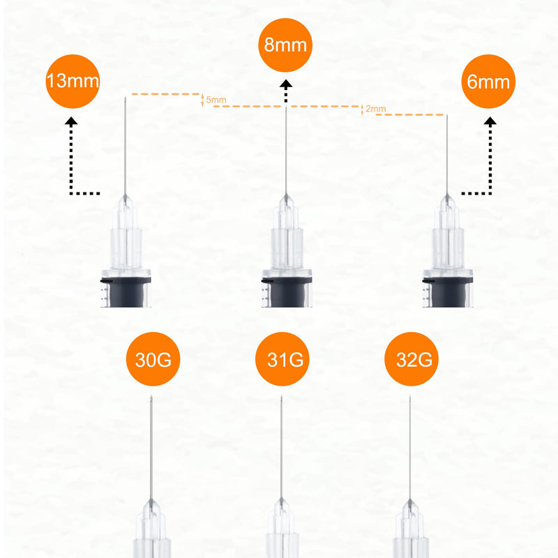 1 ml Plastic Tube, 30G Multi-Purpose Measuring Tools (13 mm) Individually Sealed Pack (20) 20