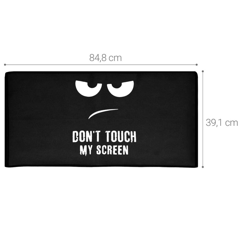 kwmobile Computer Monitor Cover Compatible with 34-35" Monitor - Don't Touch My Screen White/Black Don't Touch My Screen 02-01