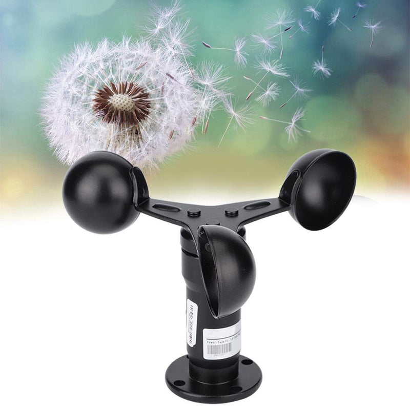 MAGT Wind Speed Sensor, Pulse Signal Output Aluminium Alloy Wind Speed Meter Practical Wind Gauge Anemometer 3 Cups