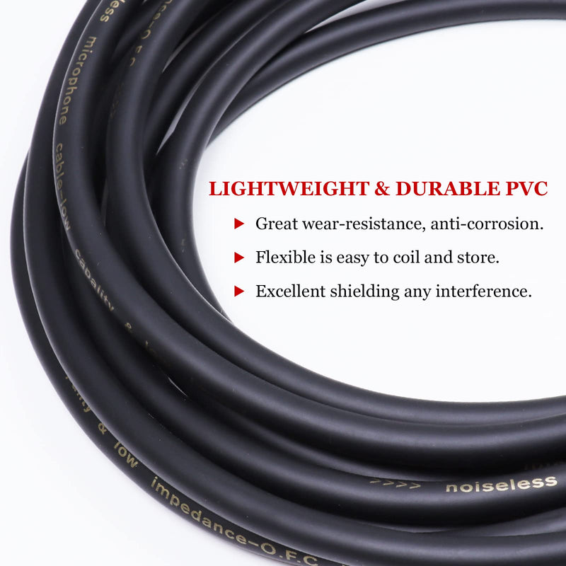 1 Pack of 30 Feet XLR Male to Female Cable - 1pc 30 Ft. 3 Pin Right Angle Balanced XLR Microphone Audio Patch Wire for Amplifier, Mixer, Studio, Podcast Recording 1 pack