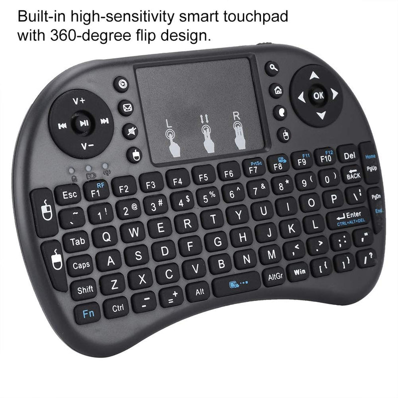USB Mini Wireless Touch Keyboard, Portable Multifunction Wireless Keyboard with Touchpad Fit for Home Multimedia Compatible with Smart TV/TV Box/Win,Mac OS System