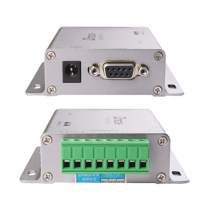 DTECH Industrial Grade RS232 to RS485 Serial Converter 3 Channel RS-485 Expansion Hub with 600W Surge Protection TX RX LEDs Power Adapter Terminal Block