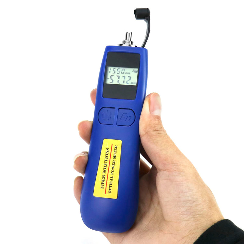 [AUSTRALIA] - QWORK 2 Pack Optical Power Meter, -70~+10 dBm, with Universal 2.5mm Interface, Fiber Light Meter for Testing 6 Calibration wavelengths,Blue 